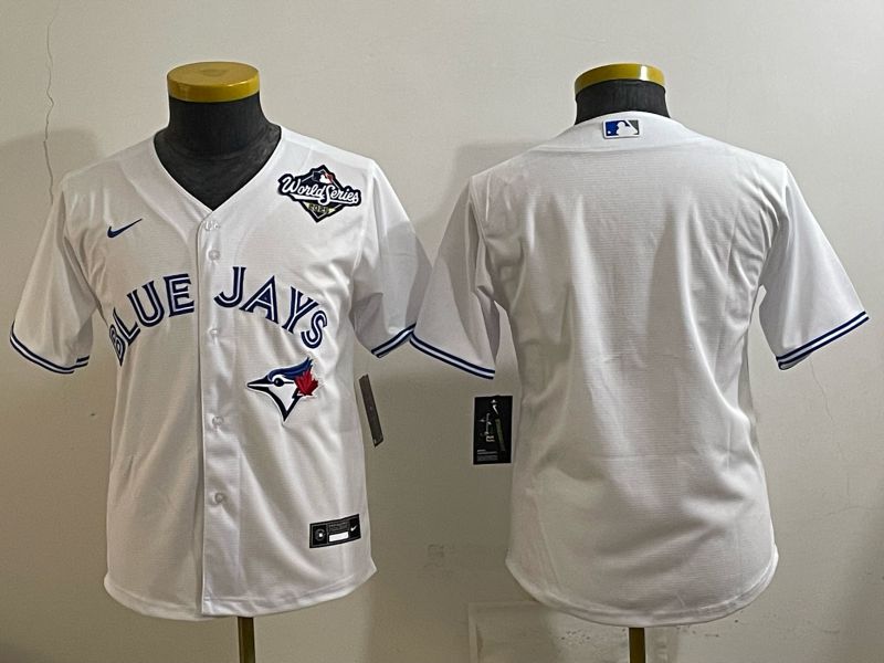 Youth 2025 Toronto Blue Jays Blank White Game Nike MLB Jersey style 015->youth mlb jersey->Youth Jersey